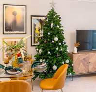 Christmas tree in an Audley home