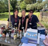 Audley Care team tombola at Audley Stanbridge Earls